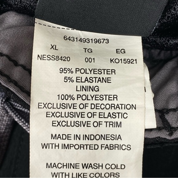 Nike Shorts Black Grey Swim Trunks Lined Pocket Swoosh Swimsuit - Picture 8 of 8